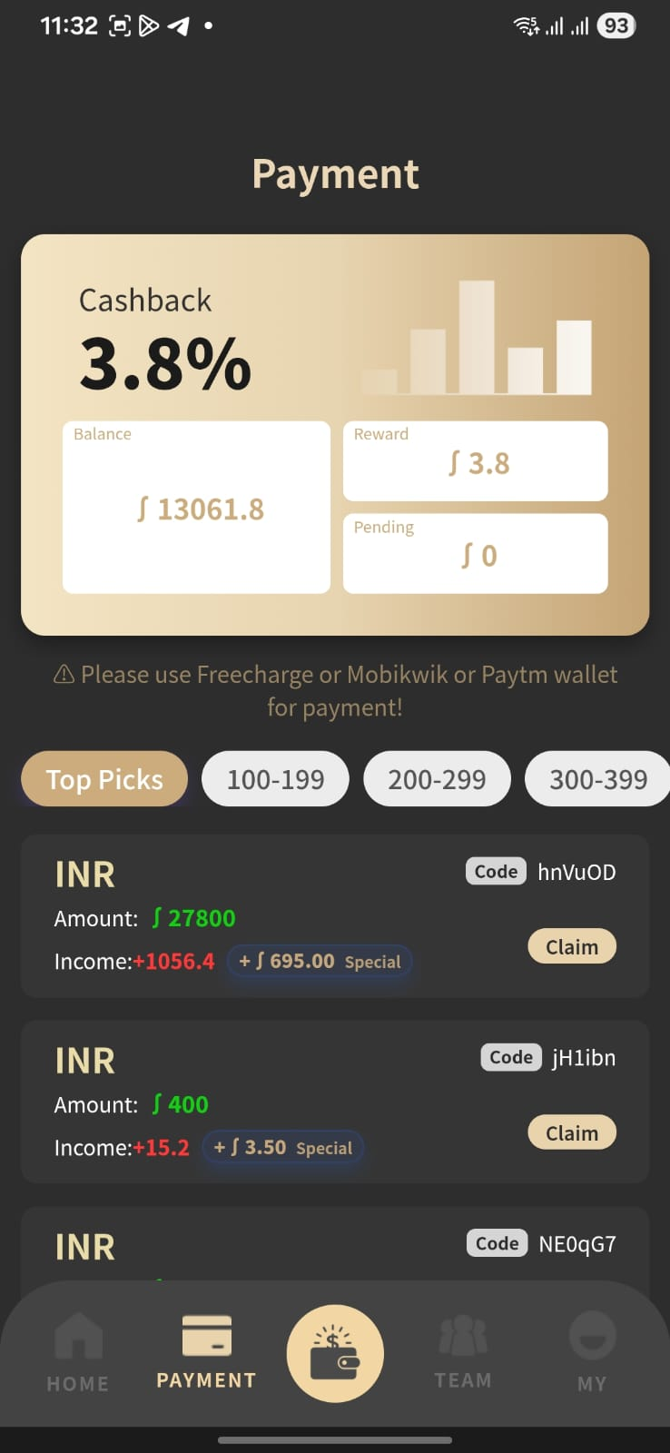 Uono Pay Orders